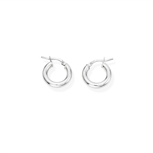 Pendientes Círculo 1cm Rodio ORCE3B1