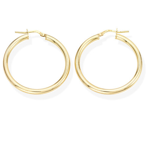 Pendientes Círculo Dorado 3 cm ORCE3G3 
