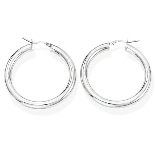 Pendientes Círculo 3cm Rodio ORCE4B3