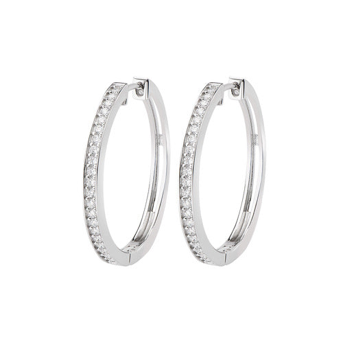 Pendientes Círculo Circonitas Grandes ECIBBZ30 