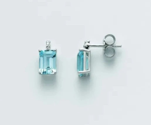 Pendientes con Topacio Azul y Diamantes ERD2408X