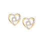 Pendientes Corazón Dorado con Circonitas EHHGBZ