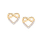 Pendientes Corazón Dorado con Circonitas EHIGBZ