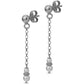 Orecchini Pendenti con Perle ed Elemento Diamantato OR780