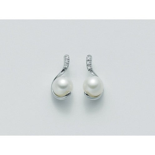 Orecchini Perle 7mm con Diamante Naturale PER1604