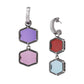 Pendientes en Plata y Piedras de Colores 28024