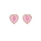 Pendientes Rosa con Corazón de Piedra de Arroyo ECRHRRO