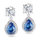 Pendientes Tesori de Plata con Circón Azul SAIW10