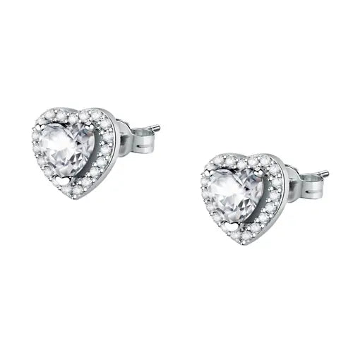 Pendientes Treasures en Corazones de Plata SAVB07