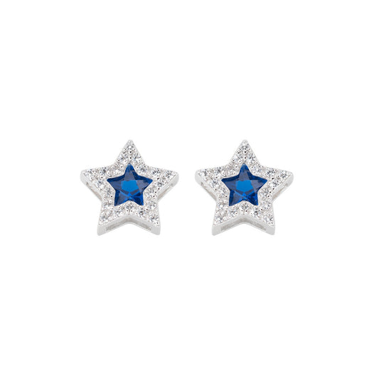 Pendientes Estrella Blanca y Azul ESTBBBLZ
