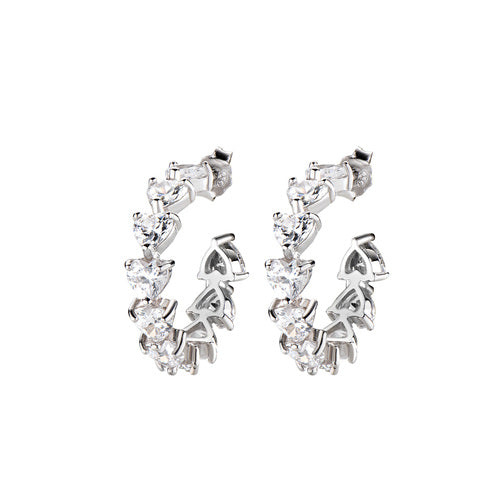 Pendientes Tennis Corazones Circón Blanco ORTNCUBB3