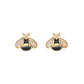 Pendientes Abeja Dorada y Negra con Circonitas Blancas EBEGNBZ 