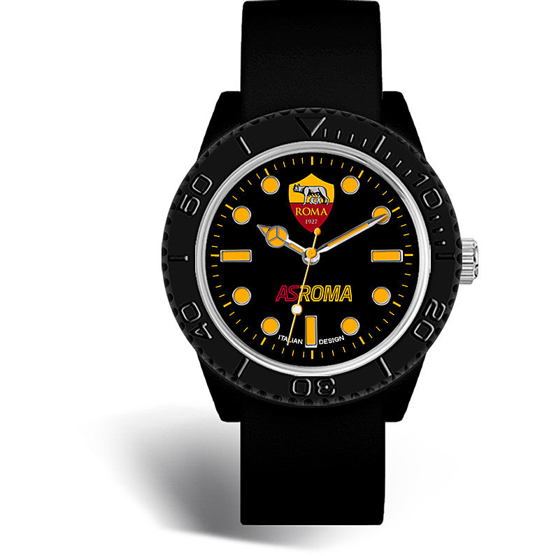 AS Roma Reloj Time Only negro y plateado P-RN445XN1 