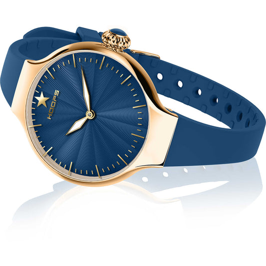 Nouveau Cherie Reloj dorado y azul para mujer 2634L-YG05