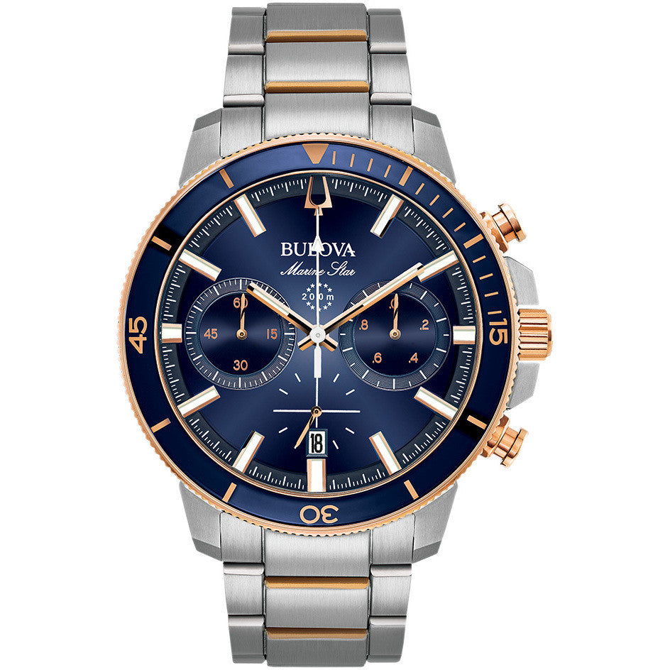 Marine Star Acero y Reloj Cronógrafo Azul para Hombre 98B301 