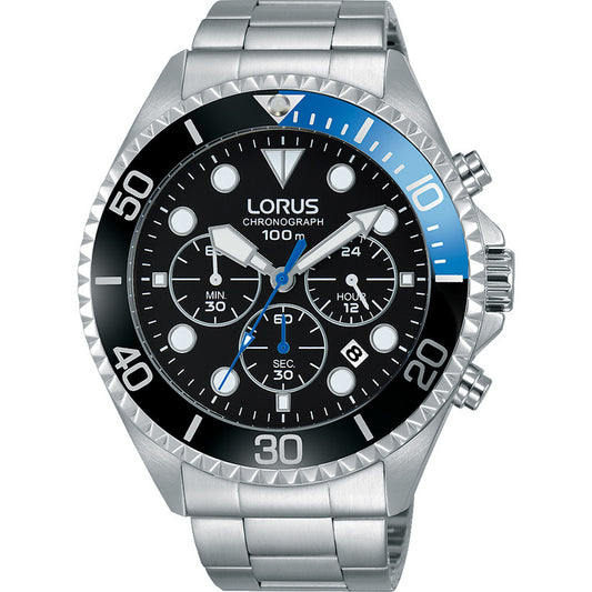 Reloj Lorus Hombre Only Time Sports Acero y Negro RH931LX9 – Domar