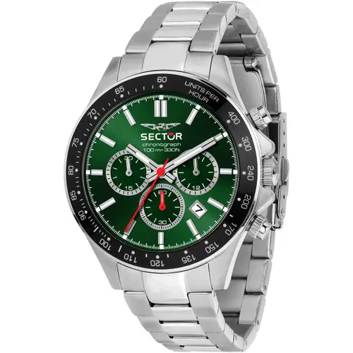 Orologio Uomo 230 Acciaio, Nero e Verde R3273661048