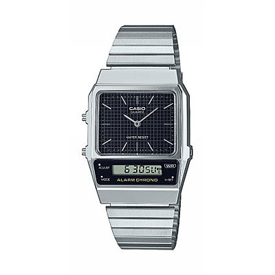 Reloj Vintage Hombre Gris Caja Cuadrada AQ-800E-1AEF 