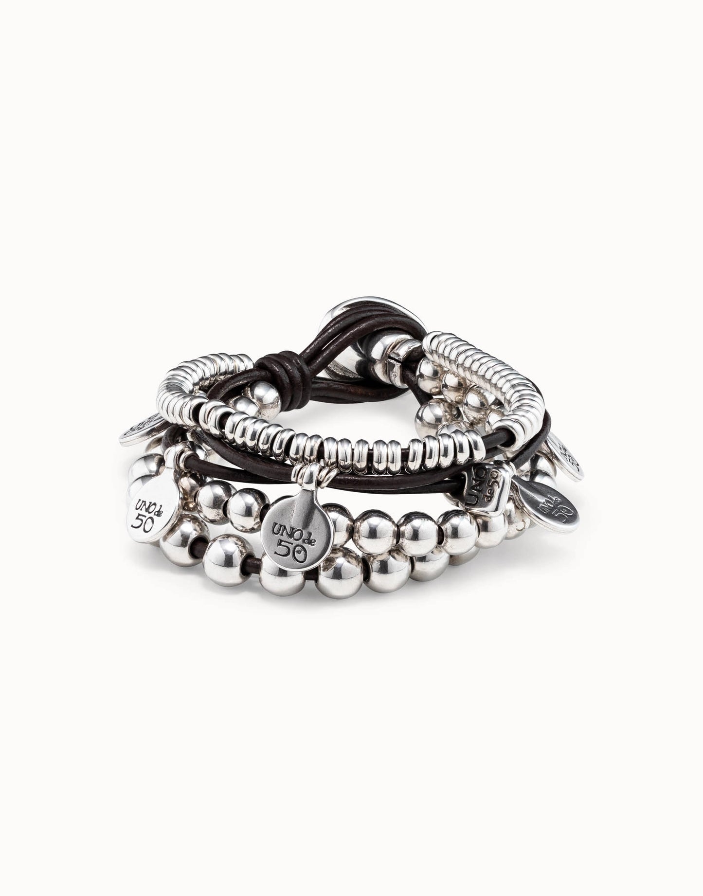 Bracciale El Lìo Pardo Argento e Marrone PUL0524MT