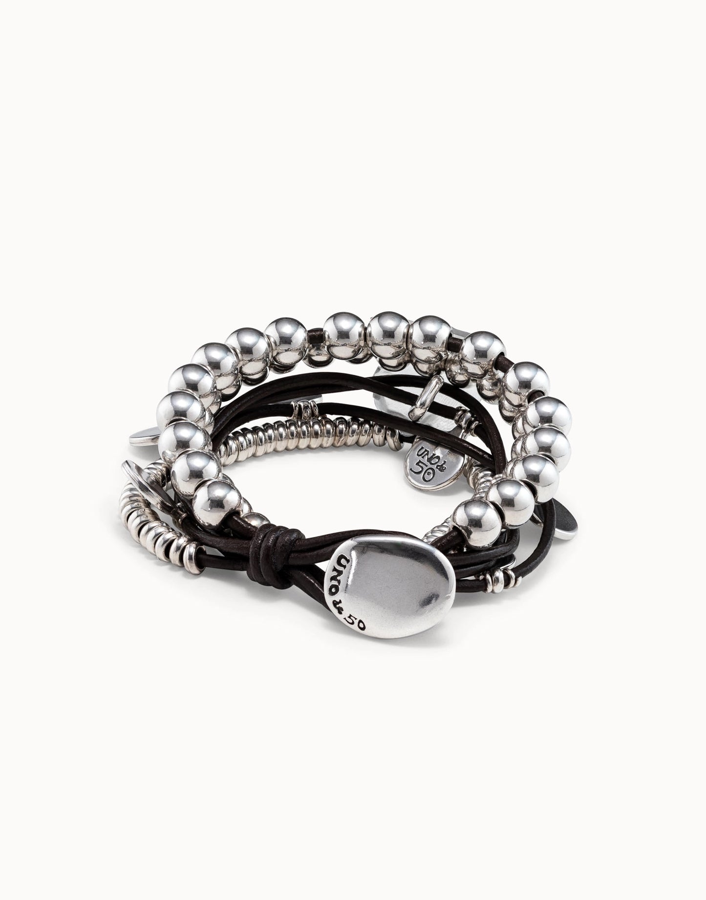 Pulsera El Lìo Pardo Plata y Marrón PUL0524MT