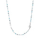 Gargantilla Rosario con Cristales Multicolor Celeste CRO25BMUB3