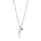 Collar Caballito de Mar y Cristal Azul CLANCABP3