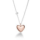 Collar de llamada de los ángeles con colgante de corazón rosa Suonamore SNM014