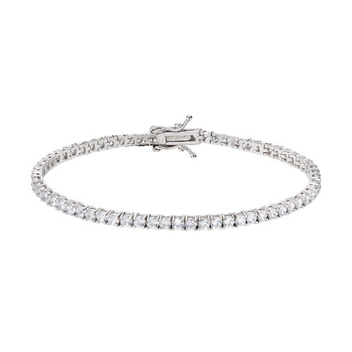 Bracciale Tennis Rodio e Zirconi Bianchi TNBB25