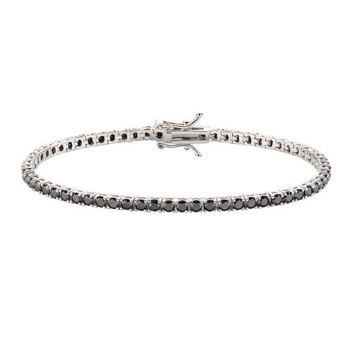 Bracciale Tennis Rutenio e Zirconi Neri TNNN25