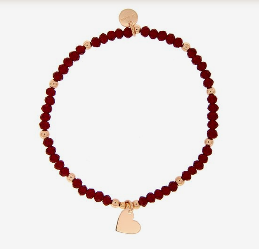 Pulsera I Sogni Son Desideri Corazón Rojo BR-PCOL INS CUERO ROJO