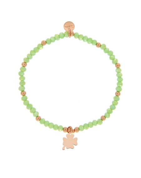 Pulsera I Sogni Son Desideri Verde Trébol De Cuatro Hojas BR-PCOL INS VER QUAD