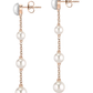 Pendientes Gema Perla Rosa SATC04