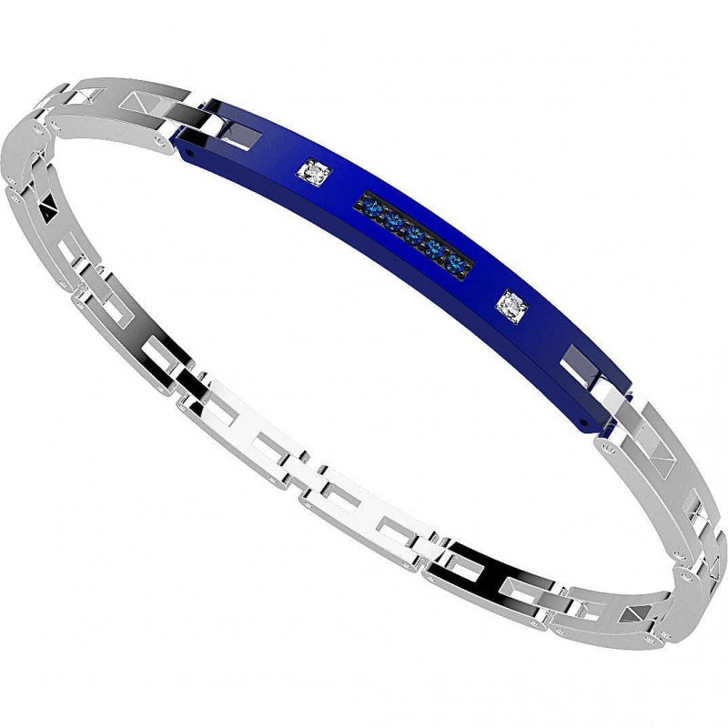 Bracciale Uomo Zaffiri Bianchi e Spinelli Blu EHB103